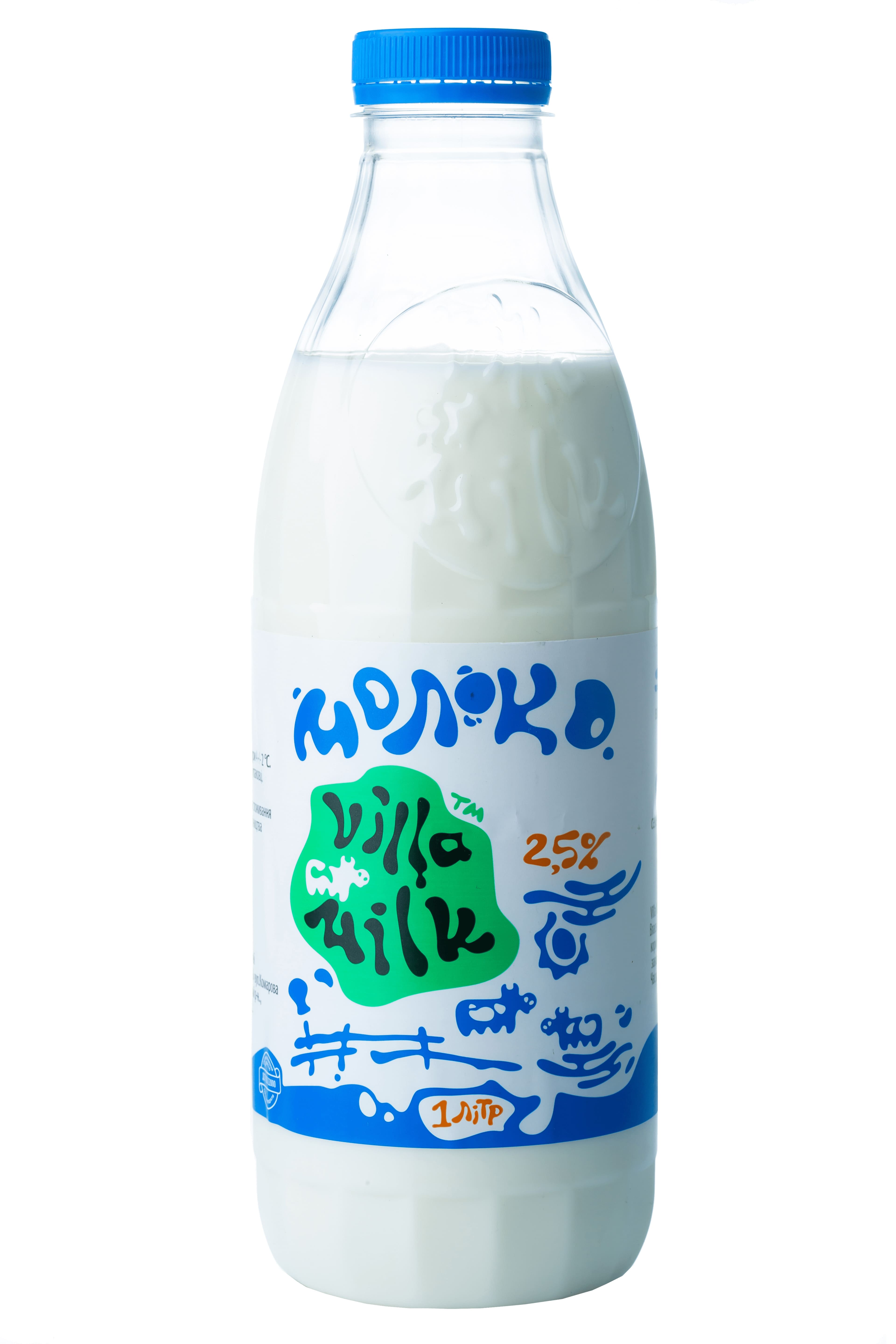 Молоко коров'яче ВІЛЛА МІЛК, пастеризоване, 2,5%, 1000г